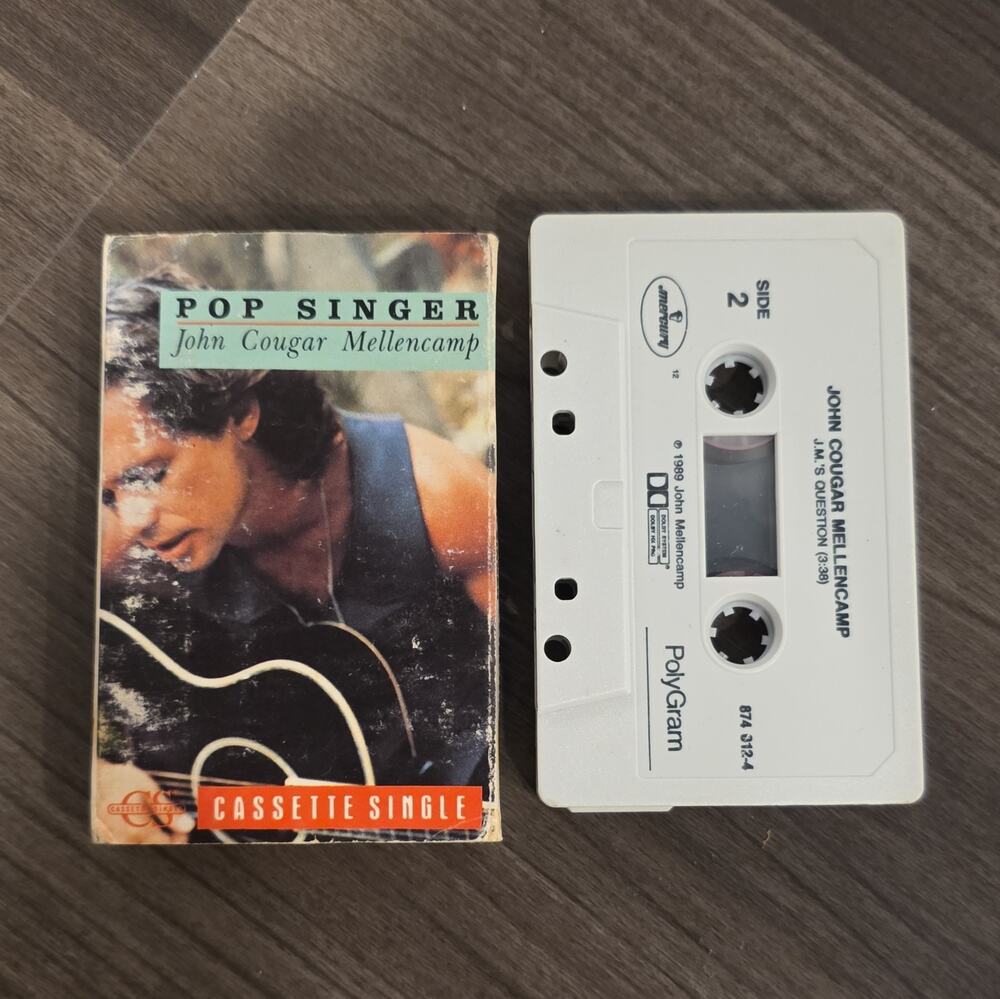 John Cougar Mellencamp Pop Singer Cassette Single Vintage Cassette Tape